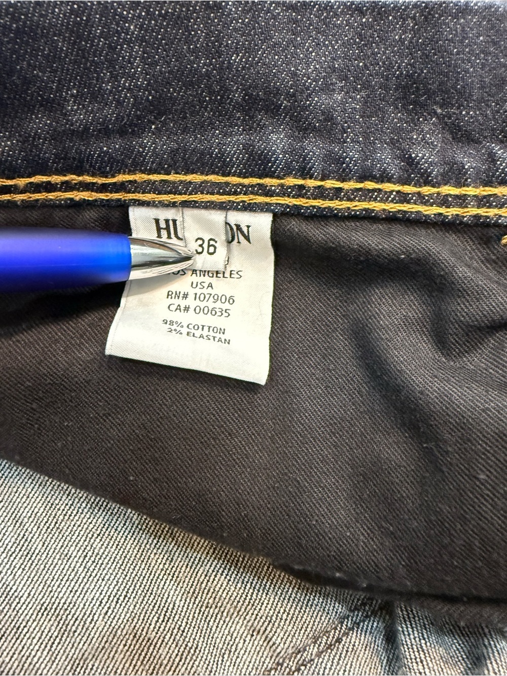 Hudson Harper Straight Button Fly Jeans Size 36 - Picture 5 of 5